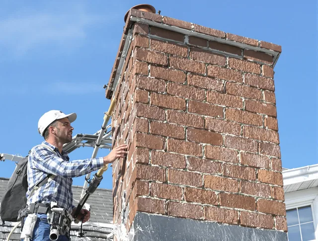 Brickwork for a chimney rebuild by Stallings Chimney Sweep in Stallings, NC
