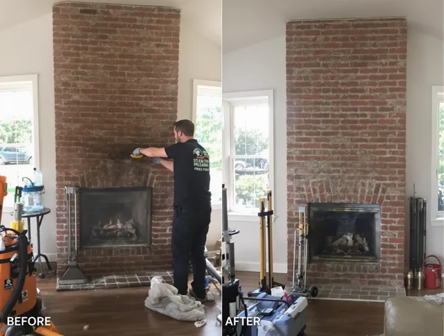 Finished chimney sweeping service by Stallings Chimney Sweep in Stallings, NC
