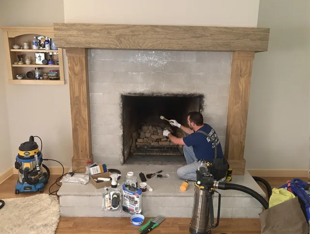 Detailed creosote removal process by Stallings Chimney Sweep in Stallings, NC