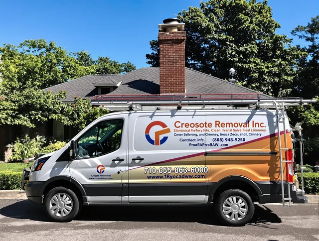 Stallings Chimney Sweep technician removing creosote safely in Stallings, NC