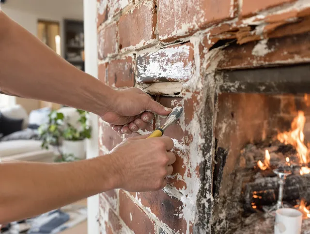 Routine fireplace repair by Stallings Chimney Sweep in Stallings, NC