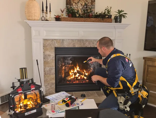 Safety-focused fireplace inspection by Stallings Chimney Sweep in Stallings, NC