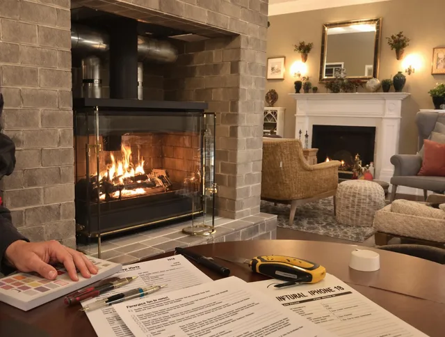 Stallings Chimney Sweep verifying fireplace safety measures in Stallings, NC