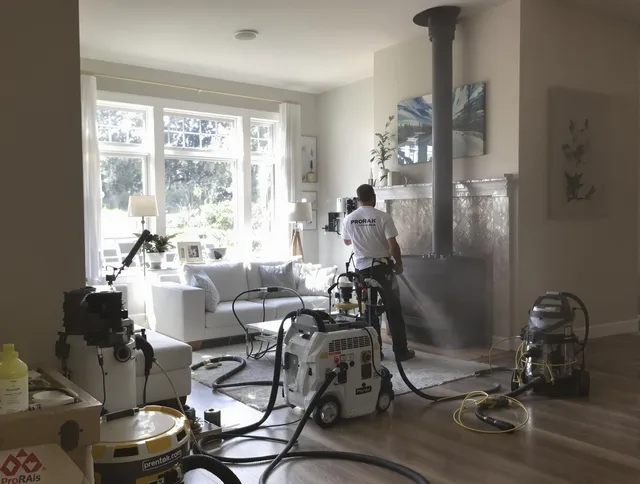 Soot removal service by Stallings Chimney Sweep for a fireplace in Stallings, NC