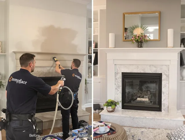 Professional soot removal by Stallings Chimney Sweep team in Stallings, NC